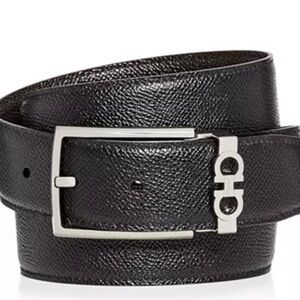 Never Worn Ferragamo - Mens Gancini Keeper Reversible Leather Belt